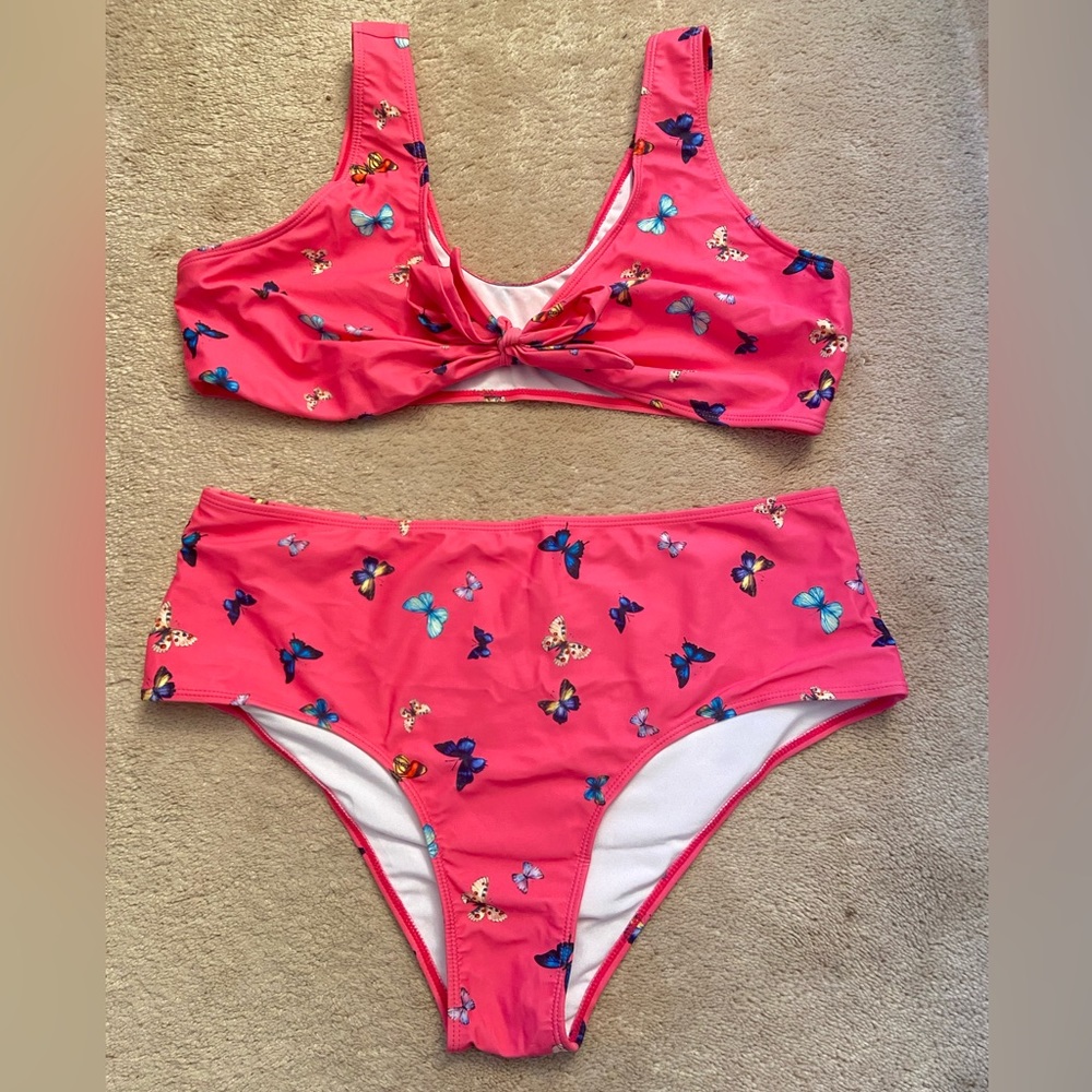 Shein Butterfly Print Bikini 4X